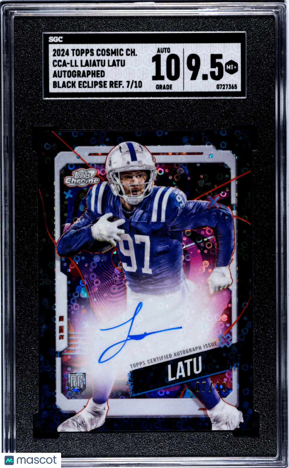 2024 Topps Cosmic Chrome Laiatu Latu #Cca-Ll  Black Eclipse Sgc 9.5 Auto 10