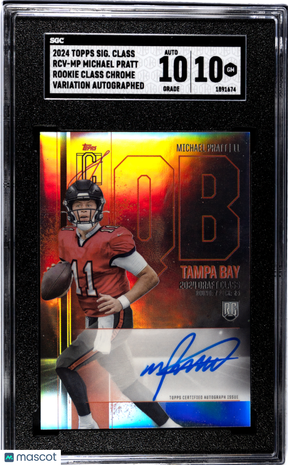 2024 Topps Signature Michael Pratt #Rcv-Mp Rookie Chrome Var. Sgc 10 Auto 10