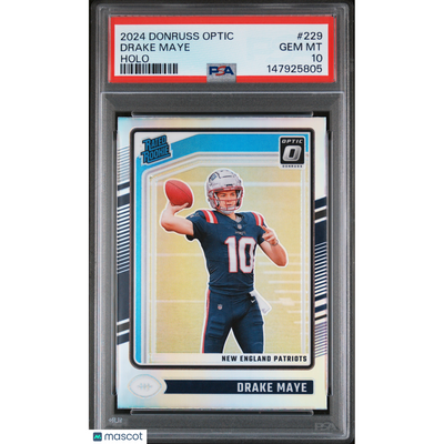 Football Panini 2024 Panini Donruss Optic Drake Maye #229 Holo PSA 10