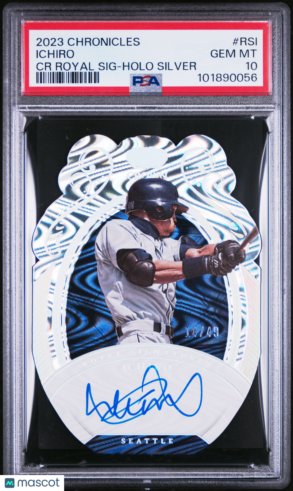 2023 Panini Chronicles Crown Royale  Auto Ichiro #Rsi Holo Silver /49 PSA 10