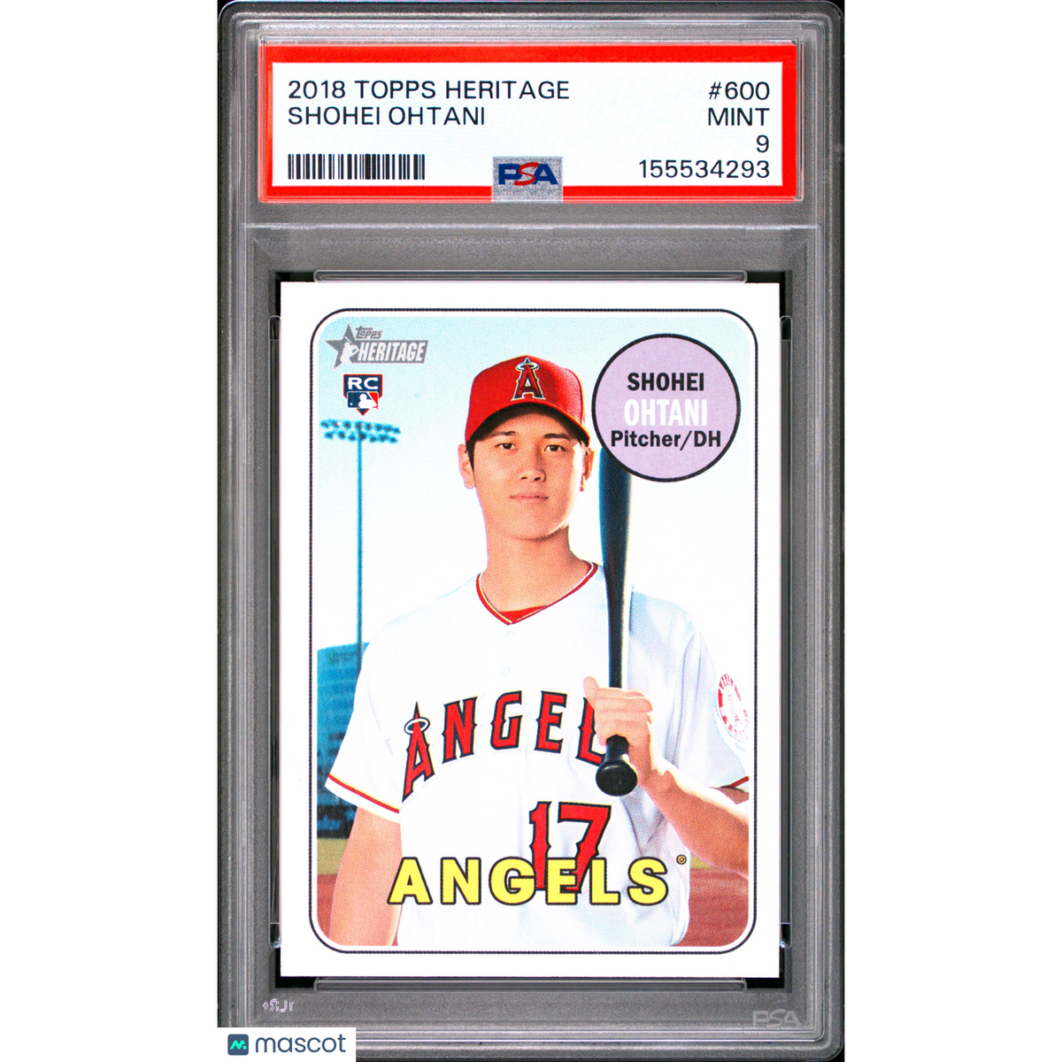 Baseball Topps 2018 Topps Heritage Shohei Ohtani #600 PSA 9