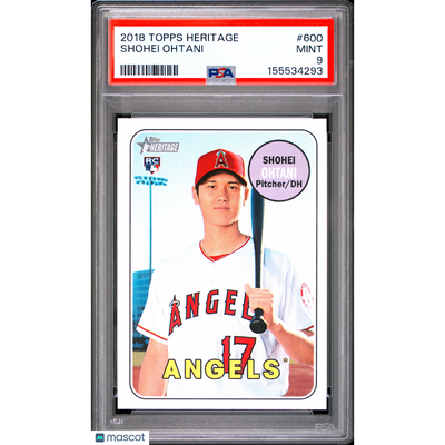 Baseball Topps 2018 Topps Heritage Shohei Ohtani #600 PSA 9