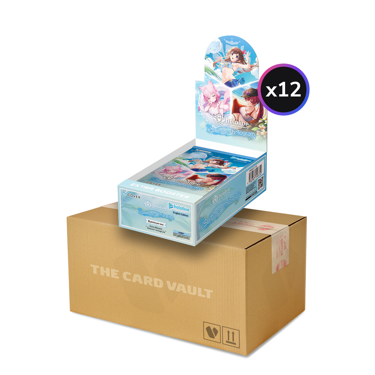 Sports Hololive Official Card Game - Extra Booster - Summer Hologram - Display Case (12x Booster Boxes)
