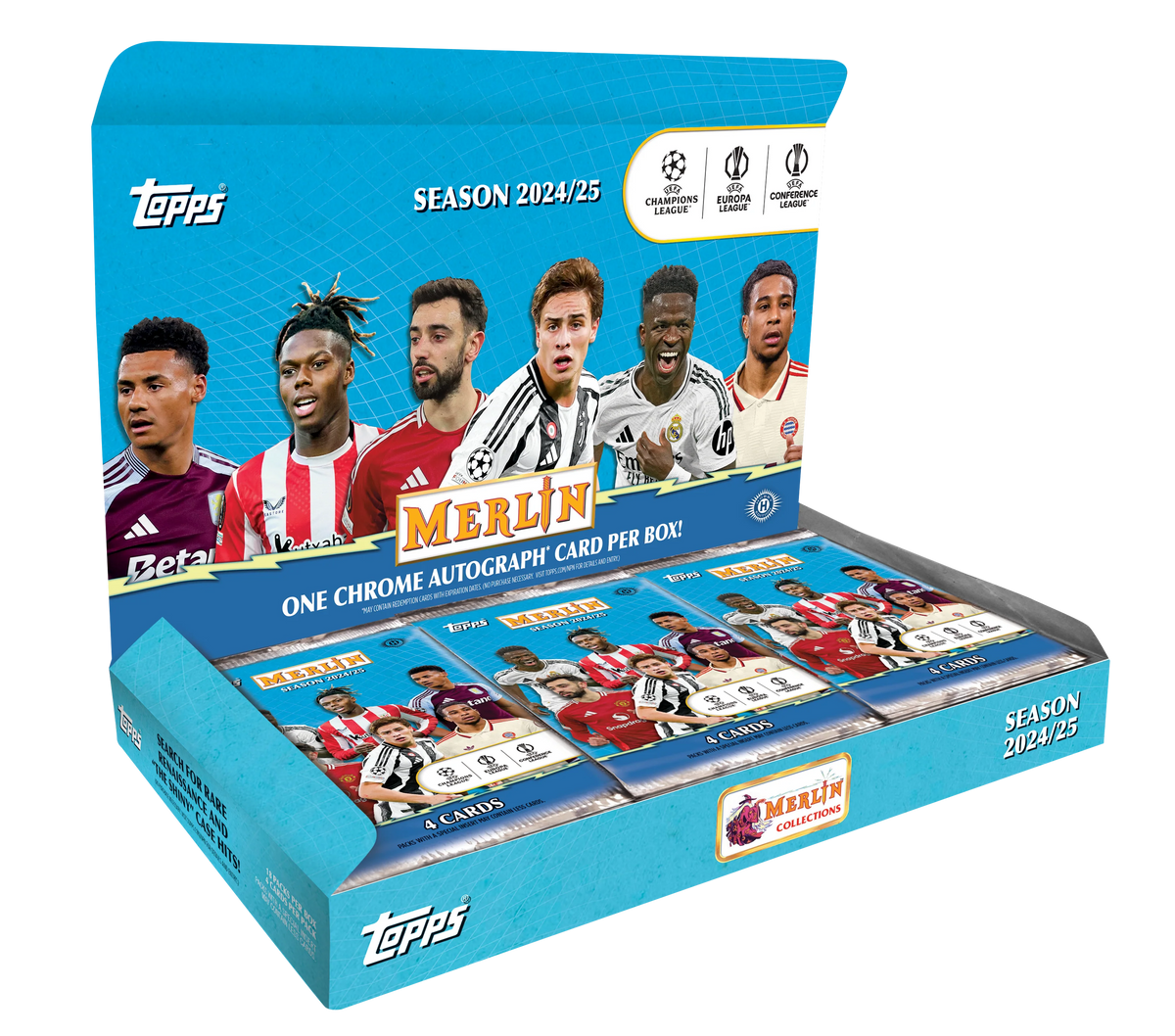Soccer Panini Topps - 2024/25 Chrome Merlin Uefa Club Competitions Football (Soccer) - Hobby Box