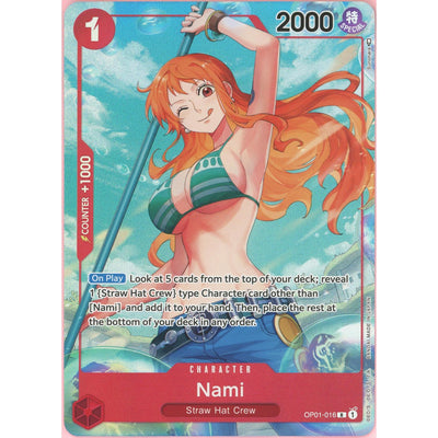 One Piece TCG One Piece Single: Nami Op01-016 Pre-Errata Romance Dawn NM