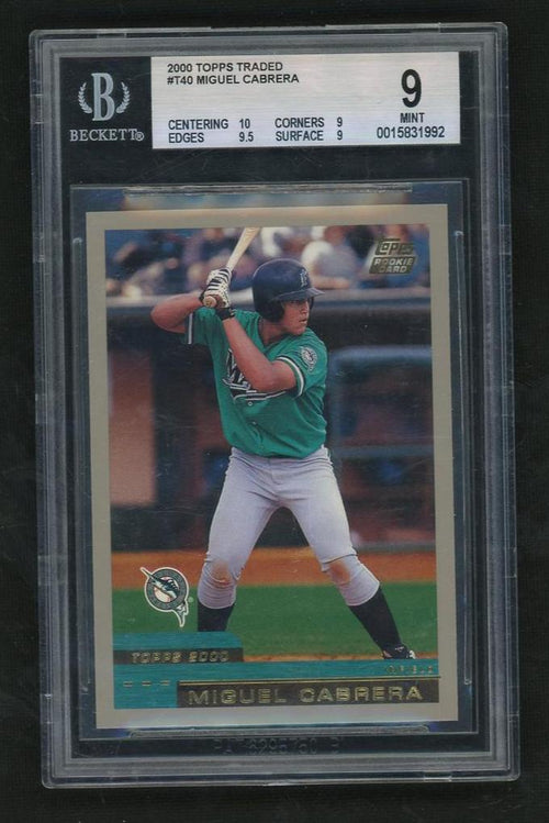 2000 Topps Traded Miguel Cabrera #T40 Rc BGS 9