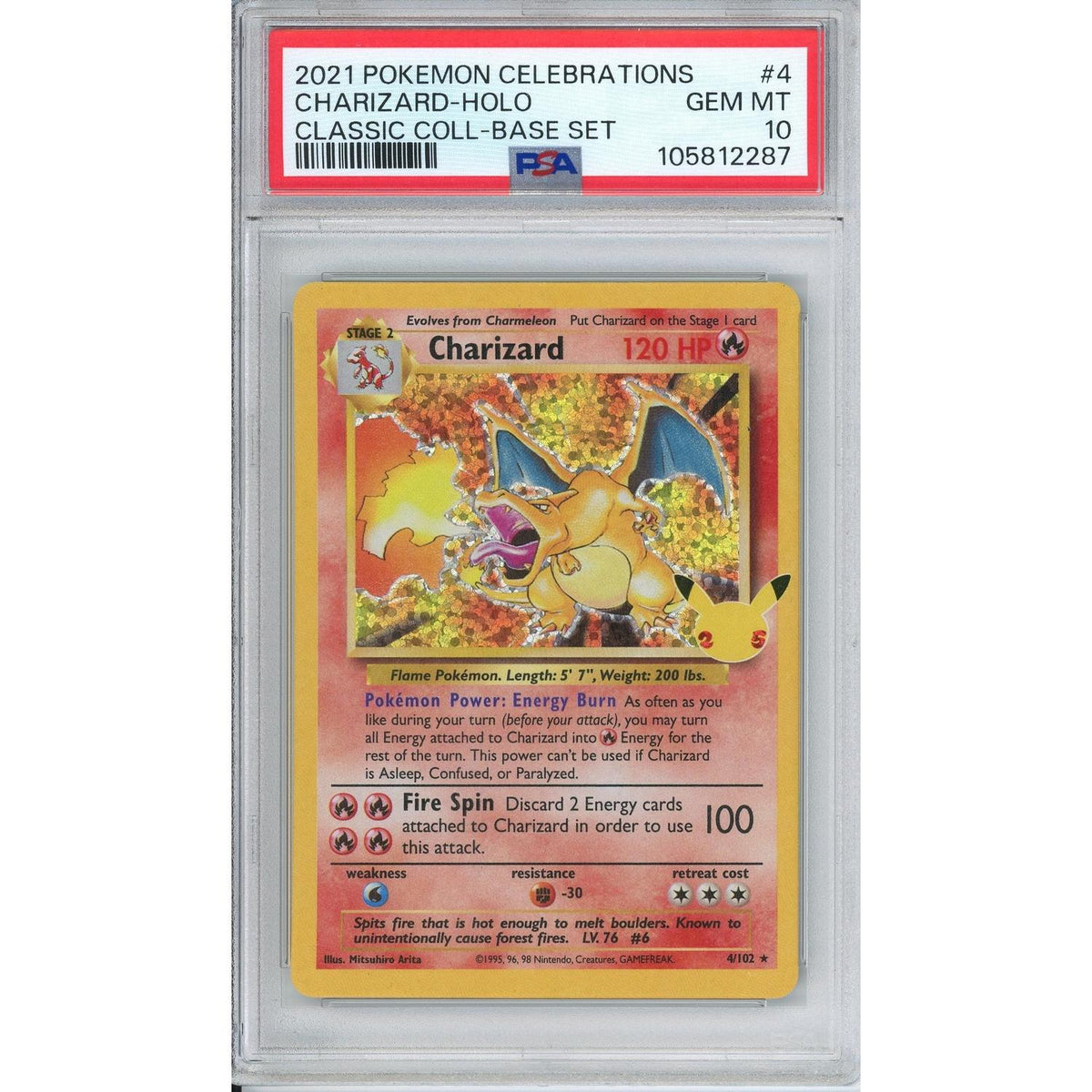 Pokémon Pokemon Graded: Charizard Celebrations Holo PSA 10