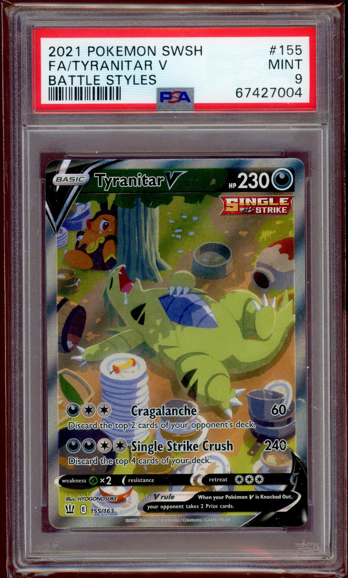 Pokémon PSA 9 Tyranitar V Battle Styles