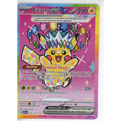 Pokémon Pokemon Single: Pikachu EX - 277/217 Me: (Asc)- NM