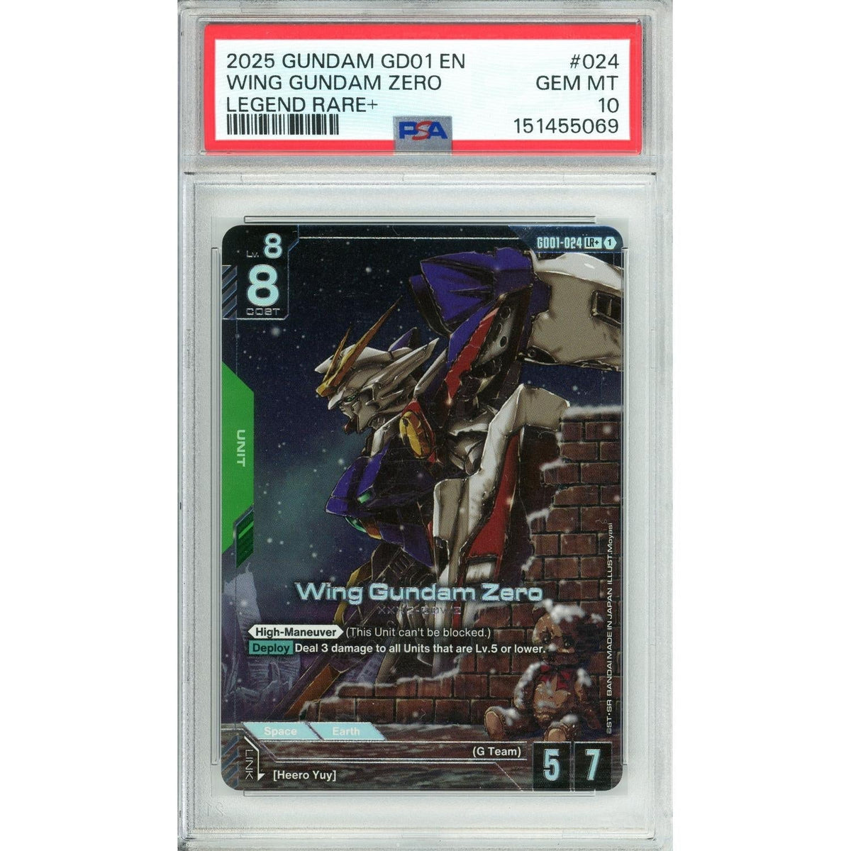Sports Gundam Graded: Wing Gundam Zero #24 Legend Rare (2025) PSA 10