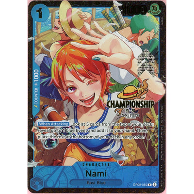 One Piece TCG One Piece Single: Nami Op09-050 Championship 25-26 Alt Art NM