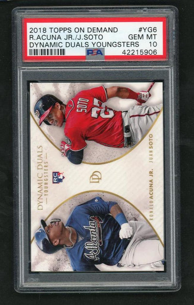Pokémon Panini 2018 Topps On Demand Dynamic Dual Youngster Juan Soto/Ronald Acuna Jr. #Yg6 PSA 10