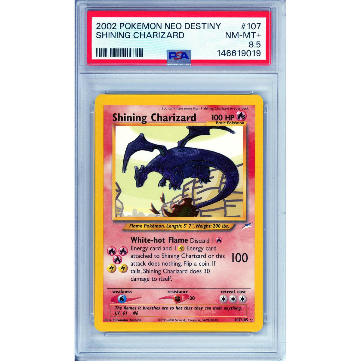 Pokémon Pokemon Graded: Shining Charizard 107/105 Neo Destiny (2002) PSA 8.5