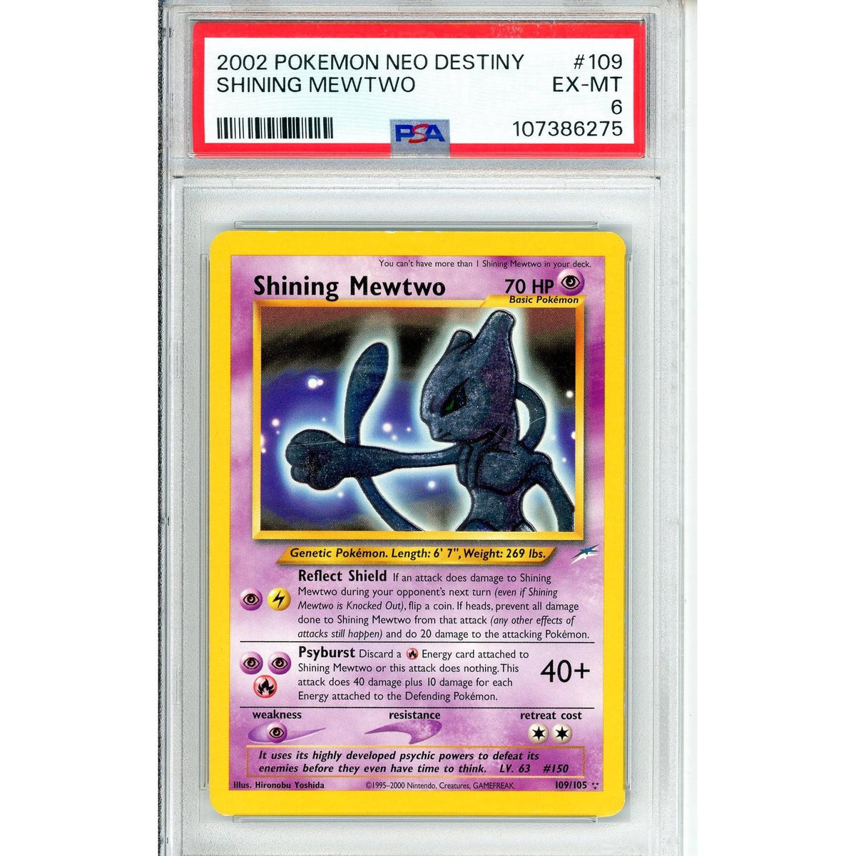 Pokémon Pokemon Graded: Shining Mewtwo PSA 6