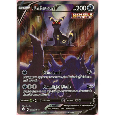 Pokémon Pokemon Single: Umbreon V 189/203 Evolving Skies (2021) Full Art Holo NM