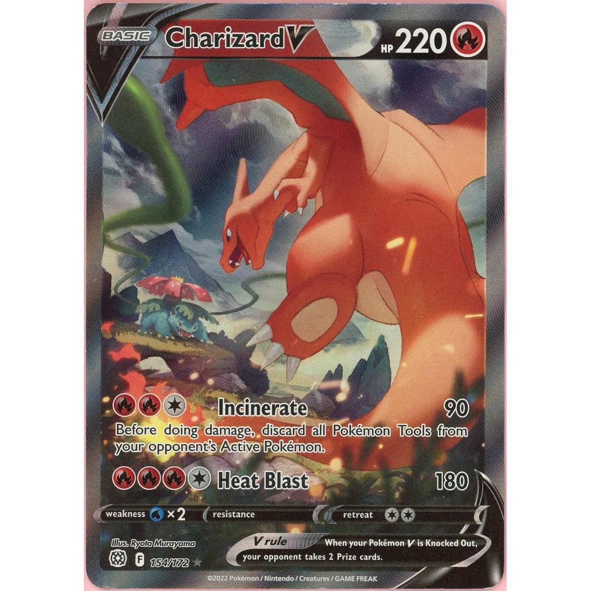 Pokémon Pokemon Single: Charizard V 154/172 Brilliant Stars (2022) Alt Art Holo NM