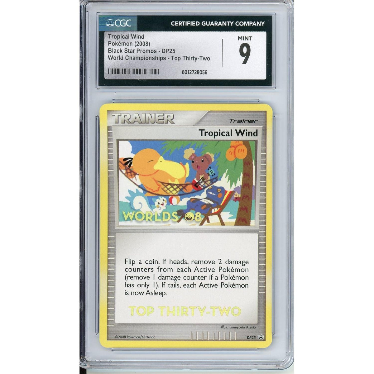 Pokemon Graded: Tropical Wind #Dp25 Black Star Promo World Championships 2008 Top Thirty-Two CGC 9