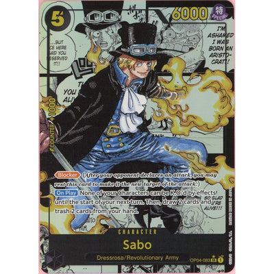 One Piece TCG One Piece Single: Sabo Alt Art Op04-083 Kingdoms Of Intrigue NM
