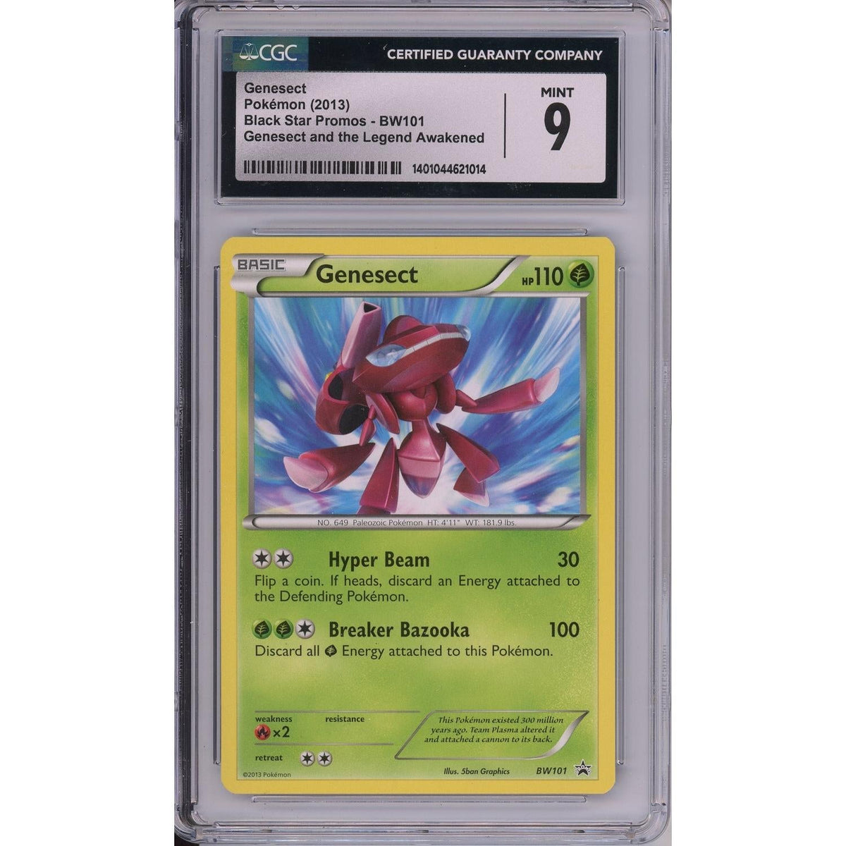 Pokémon Pokemon Graded: Genesect #Bw101 Genesect And The Legend Awakened Promo (2013) CGC 9