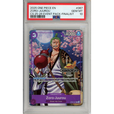 One Piece TCG One Piece Graded: Zoro-Juurou Op05-067 Championship 25-26 Event Pack-Finalist PSA 10