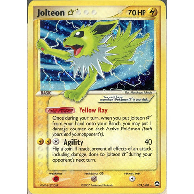 Pokémon Pokemon Single: Jolteon Gold Star 101/108 Power Keepers 2007 (HP) Holo