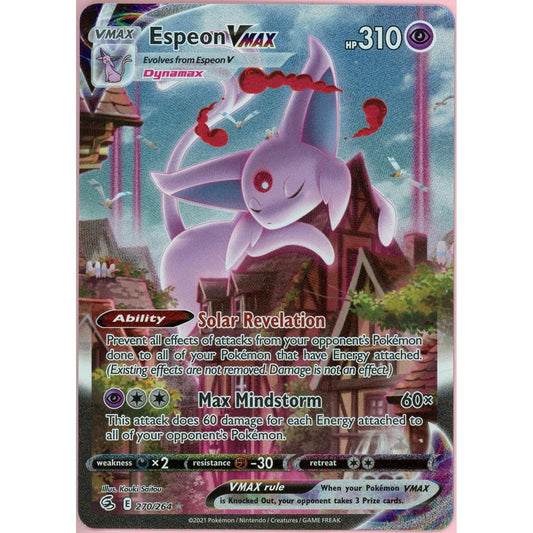 Pokémon Pokemon Graded: Espeon VMAX 270/264 Fusion Strike (2021) Alternate Art NM