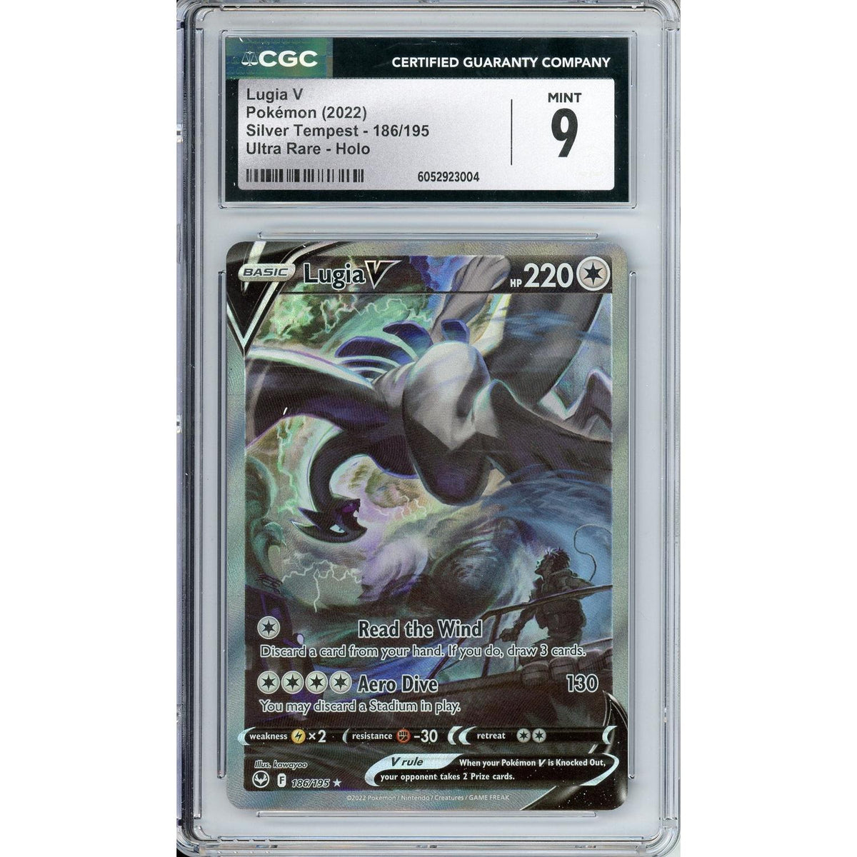 Pokémon Pokemon Graded: Lugia V 186/195 Silver Tempest (2022) Ultra Rare CGC 9