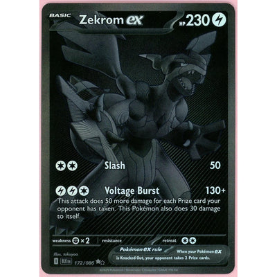 Pokémon Pokemon Single: Zekrom EX 172/86 Black Bolt (2025) Holo NM