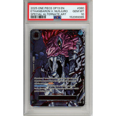 One Piece TCG One Piece Graded: Ethanbaron V. Nusjuro Op13-080 Special Alternate Art PSA 10