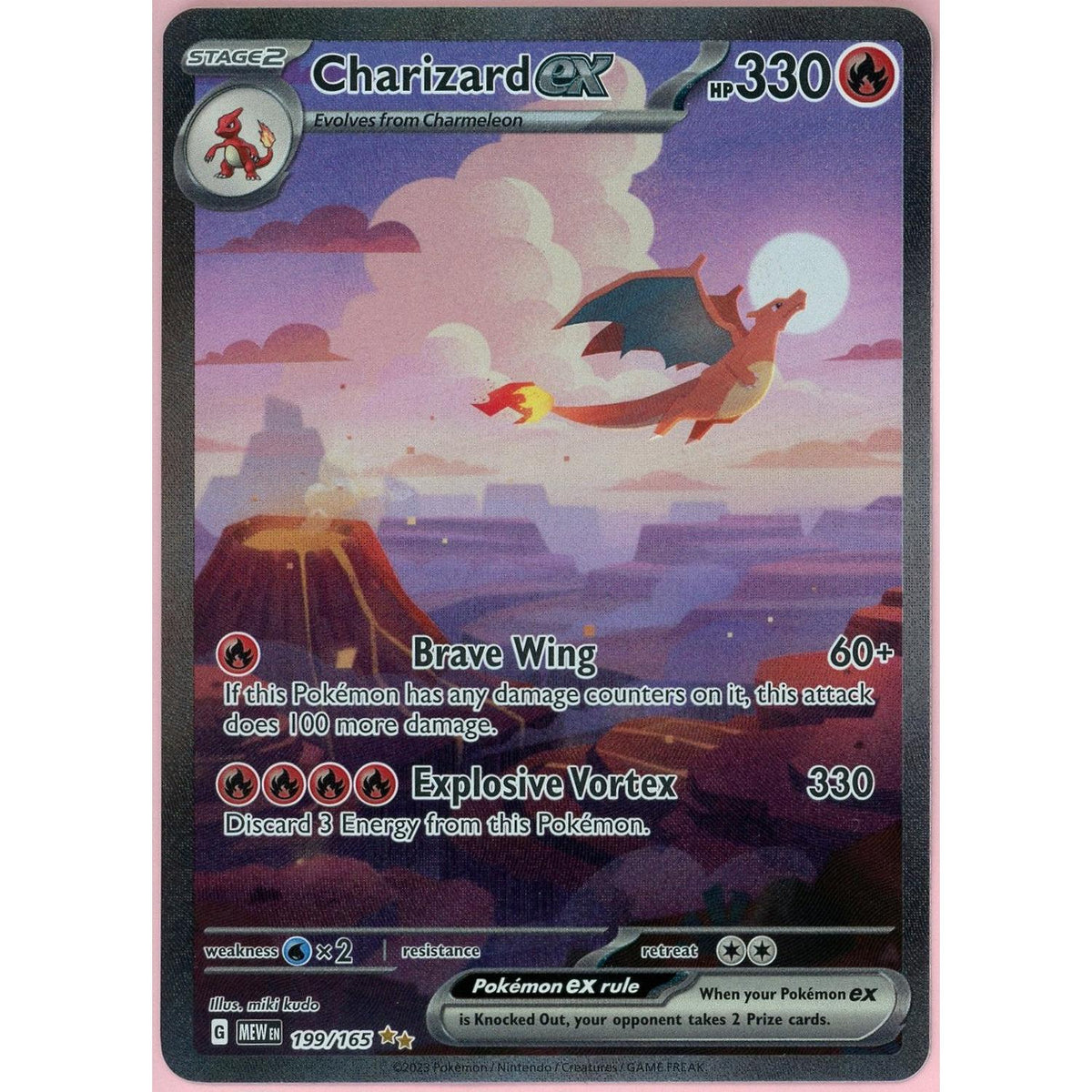 Pokémon Pokemon Single: Charizard EX 199/165 Scarlet & Violet 151 (2023) SIR NM