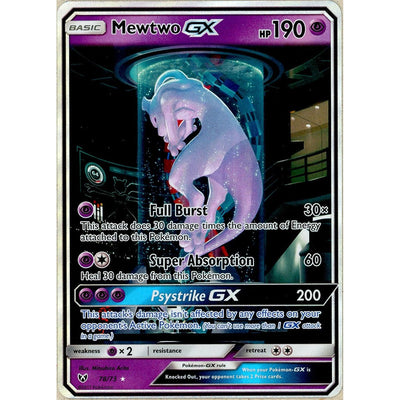 Pokémon Pokemon Single: Mewtwo GX 78/73 Shining Legends (2017) Holo NM