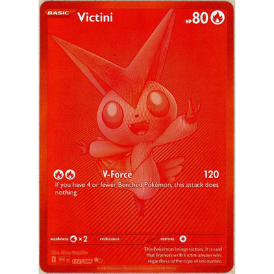 Pokémon Pokemon Single: Victini 172/86 White Flare (2025) Red Monochrome NM