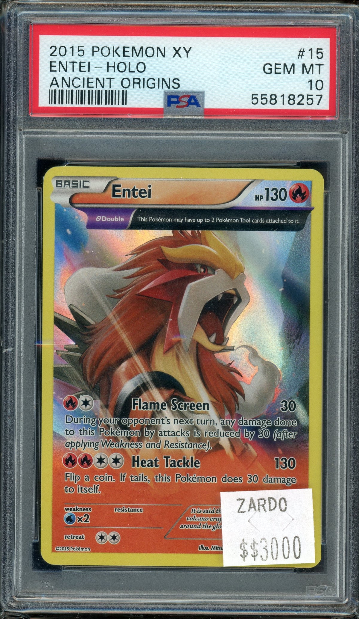 Pokémon PSA 10 Entei - Holo Ancient Origins