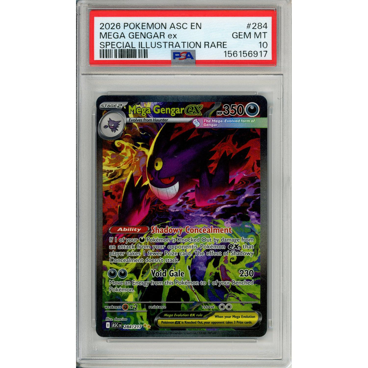 Pokémon Pokemon Graded: Mega Gengar EX 284/217 Ascended Heroes (2026) SIR PSA 10