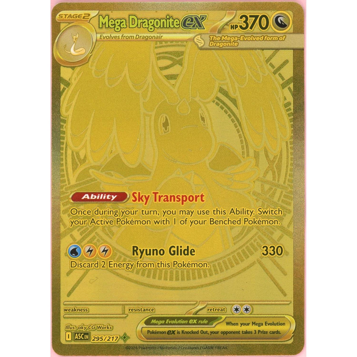 Pokémon Pokemon Single: Mega Dragonite EX 295/217 Ascended Heroes (2026) Hyper Rare NM