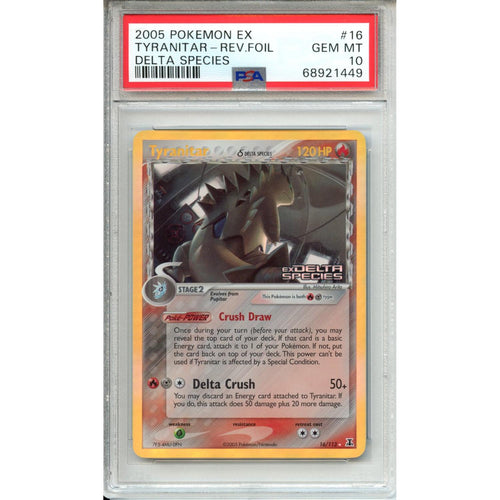 Pokémon Pokemon Graded: EX Delta Species (Set Stamped) Tyranitar PSA 10