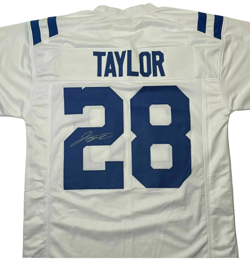 Sports Johnathan Taylor Autographed Signed White Football Jersey (Metabilia)