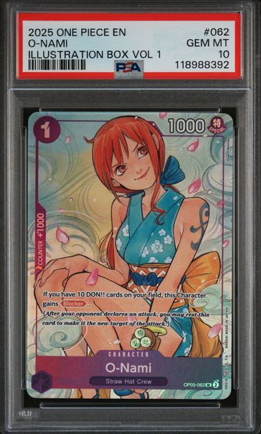 One Piece TCG O-Nami - #062 - Illustration Box Volume 1 - 2025 One Piece - PSA 10