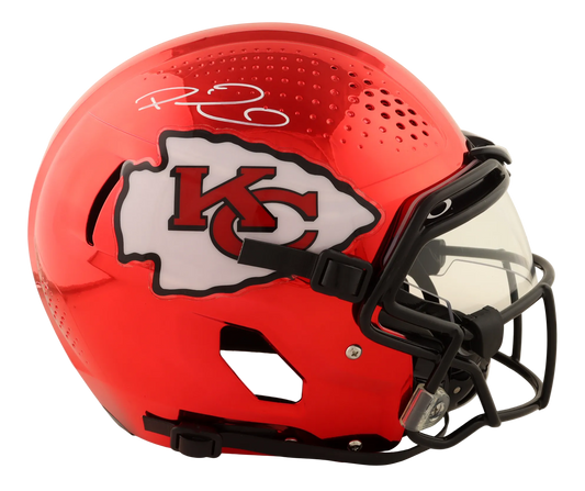 Football Patrick Mahomes Autographed Chiefs Custom Full-Size Authentic On-Field Zero2 Helmet With Visor (Fanatics Coa)
