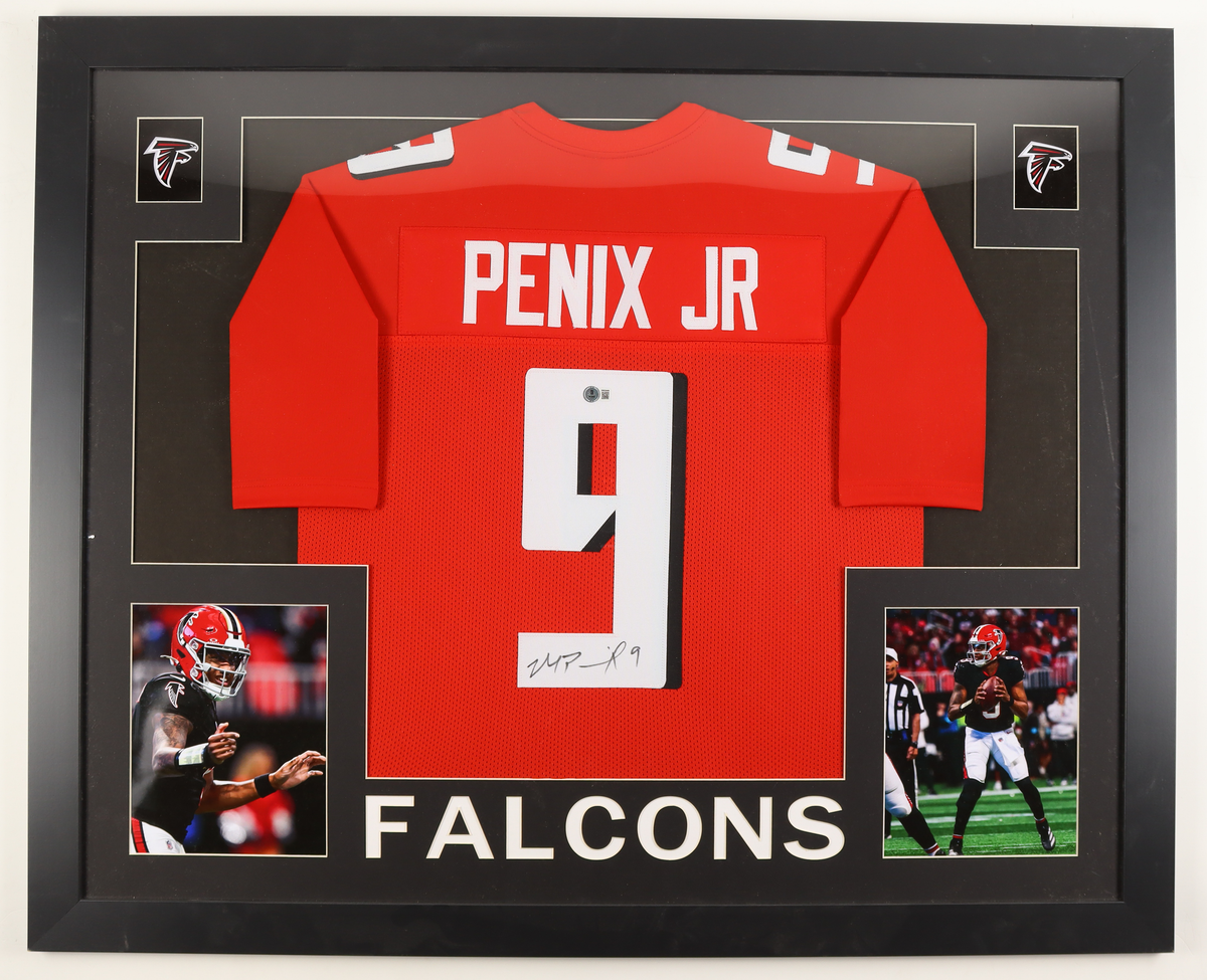 Sports Michael Penix Autographed Signed Custom Framed Jersey Display (Beckett)