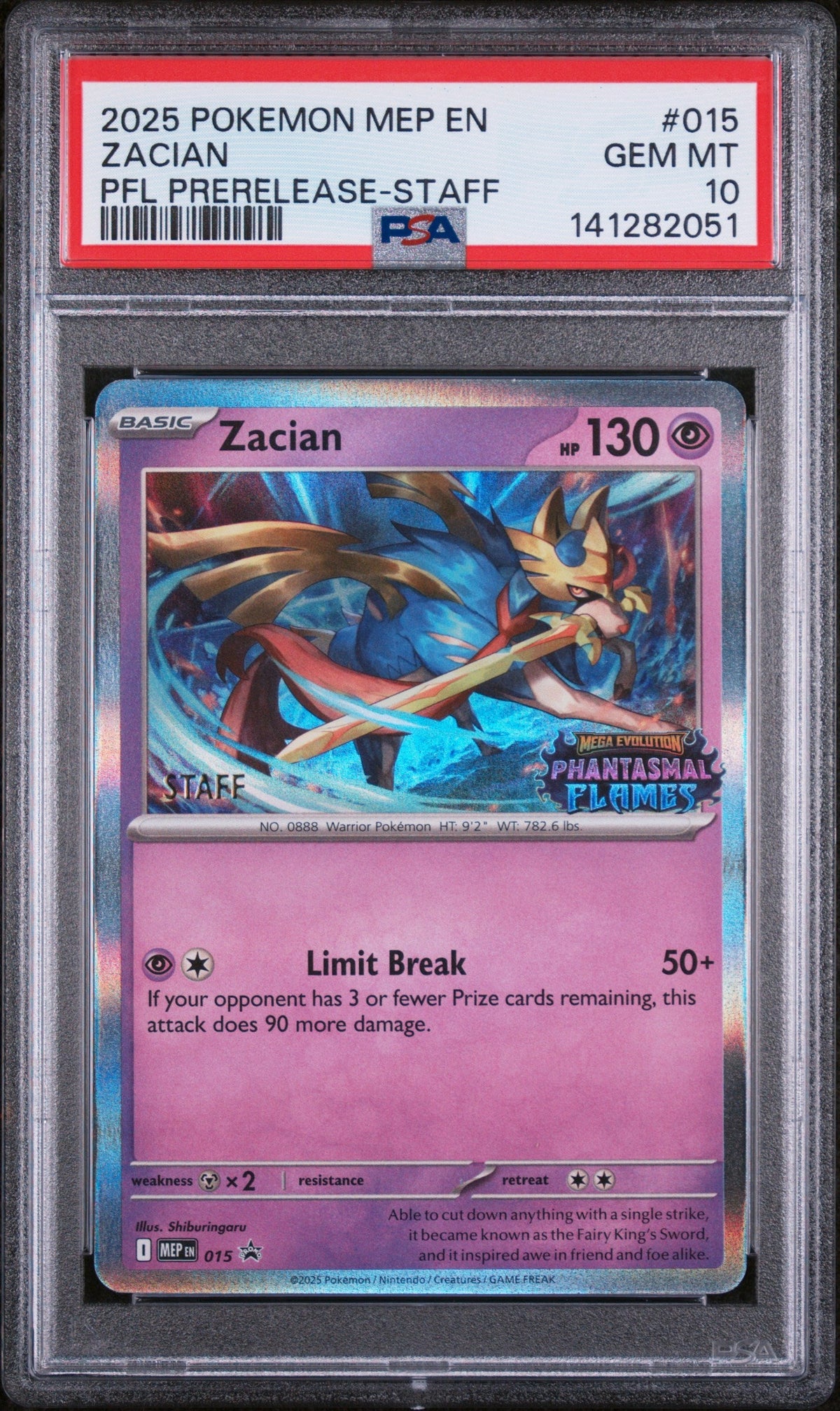 Sports PSA 10zacian #15 Mep Black Star Promo