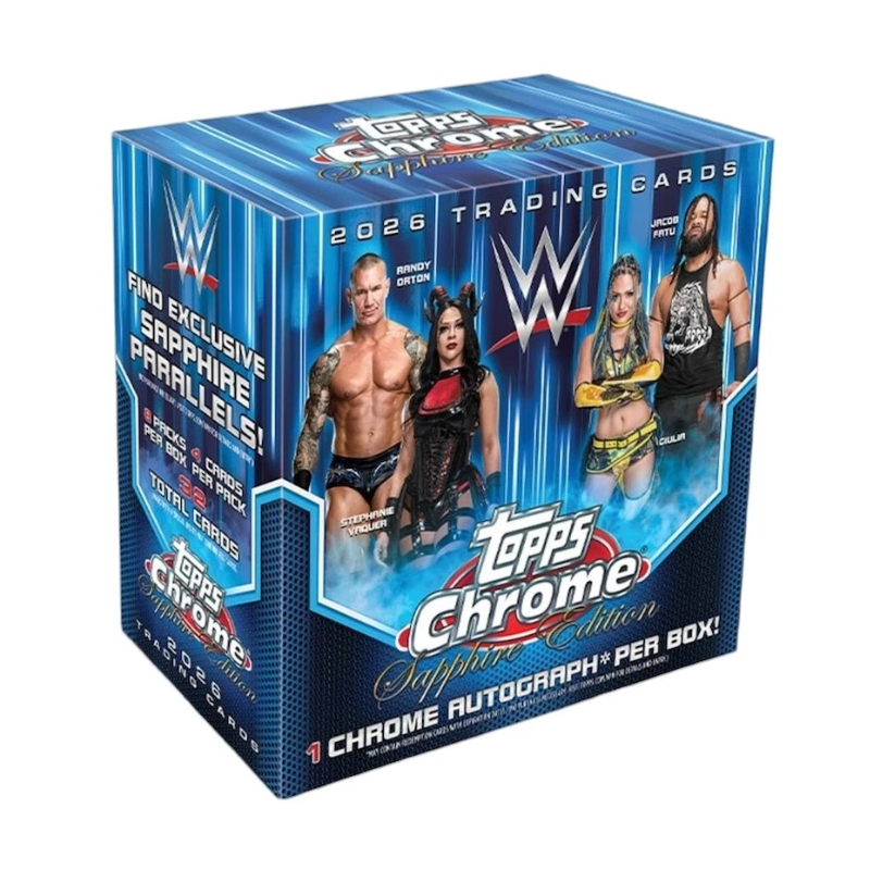2026 Topps Chrome Wwe Hobby Sapphire Box