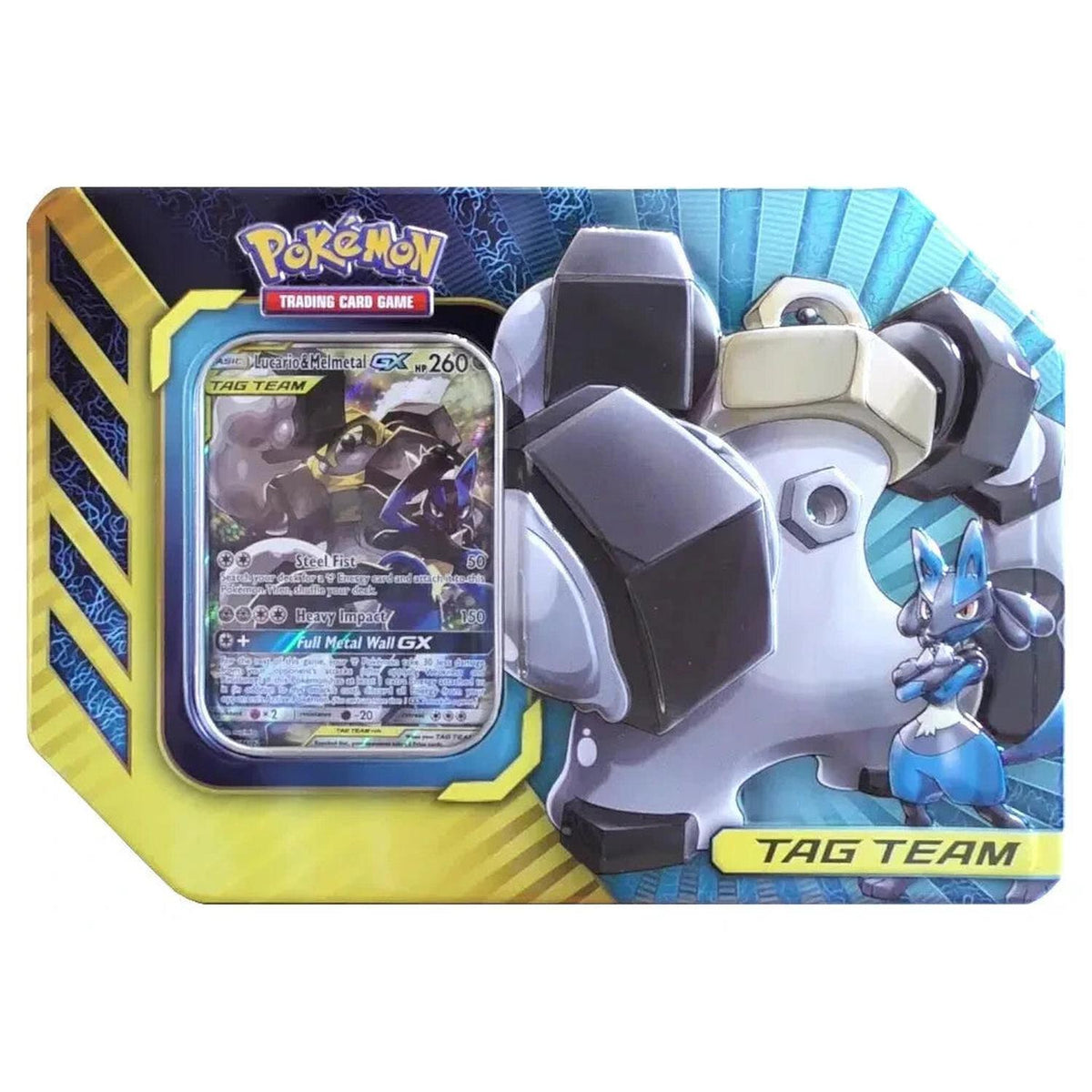 Pokemon: Power Partnerships Lucario & Melmetal Gx Tag Team Tin (Sealed)
