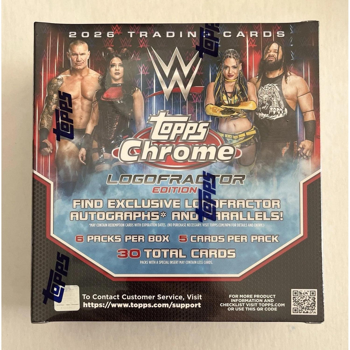 WWE Wrestling Topps 2026 Topps Chrome WWE Wrestling Logofractor Edition Box