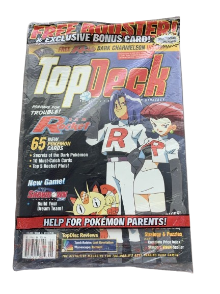 Sports Top Deck Magazines (Wotc) - May 2000 No. 6 Sealed With Fossil Booster Pack & Dark Charmeleon Promo