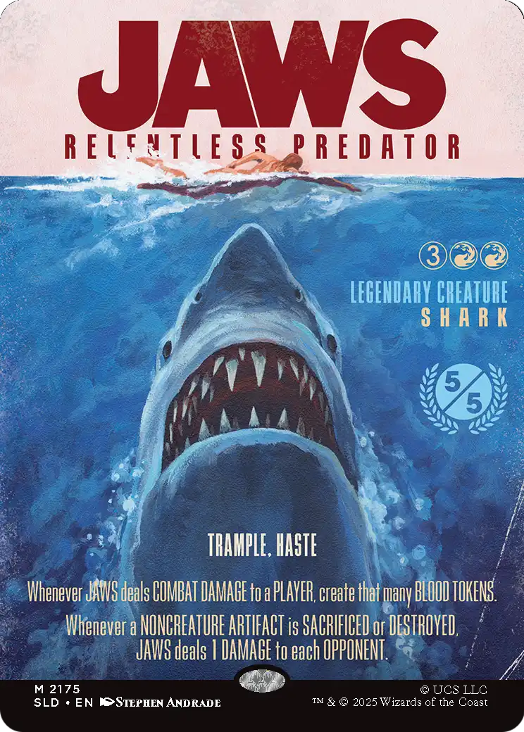 Magic The Gathering Jaws, Relentless Predator (Rainbow Foil) - Secret Lair Drop Series (Sld)