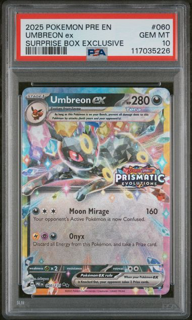 Pokémon Umbreon EX 060/131 Prismatic Evolution Surprise Box - 2025 Pokemon - PSA 10