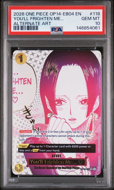 One Piece TCG You'Ll Frighten Me... - The Azure Sea'S Seven (Op14) - 2026 One Piece - PSA 10