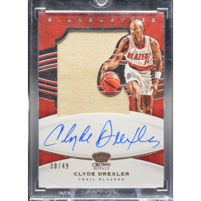 Basketball Panini 2020-21 Panini Crown Royale Basketball - Clyde Drexler Sl-Cdx - Silhouettes Auto /49