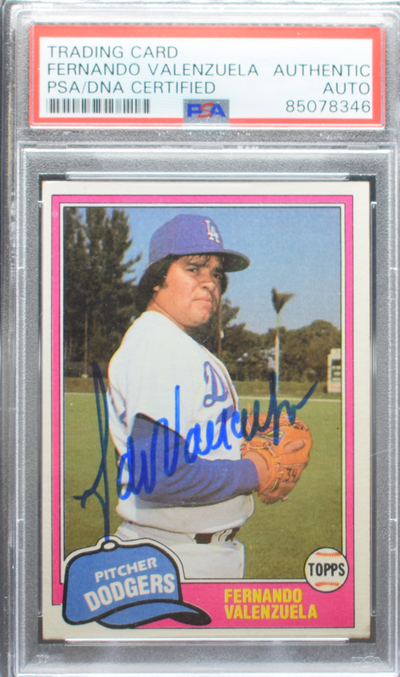 Baseball Topps 1981 Topps Baseball - Fernando Valenzuela 850 - PSA Authentic Auto